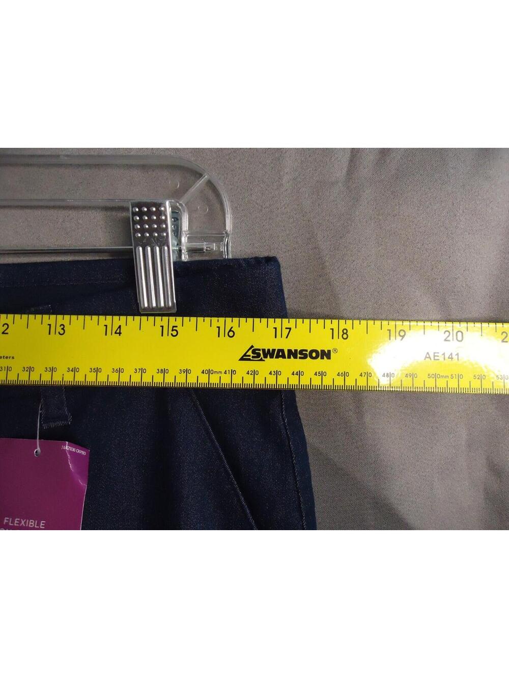 Lee Straight-Leg Mid Rise Regular Fit Dress Slacks Womens Size 12 M Navy - Picture 6 of 9